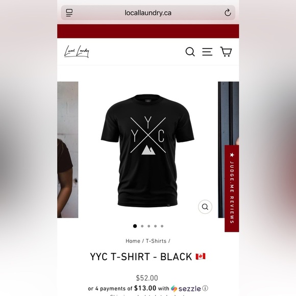 💸CLEARANCE 4 for $15💸 Local Laundry YYC Men's Dark Gray Tee - Picture 3 of 4